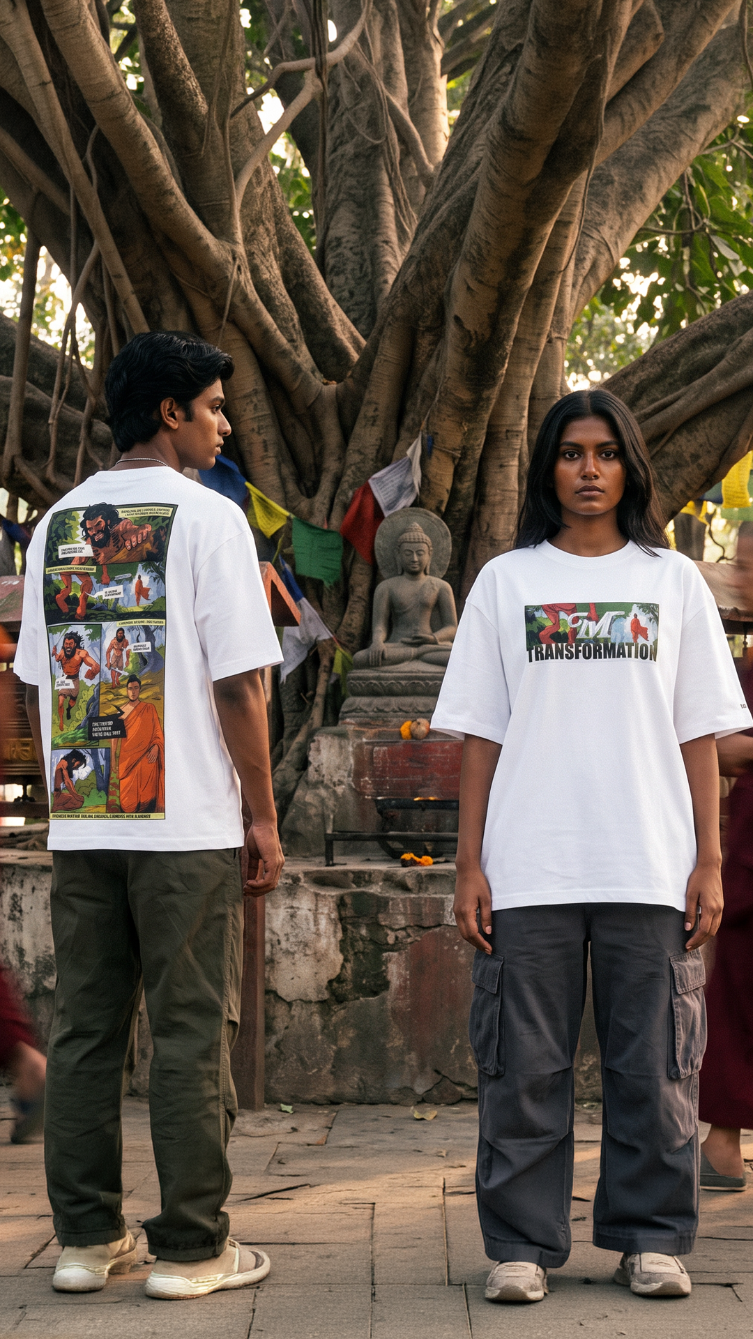 Buddha Meets Angulimal | Relaxed Tee