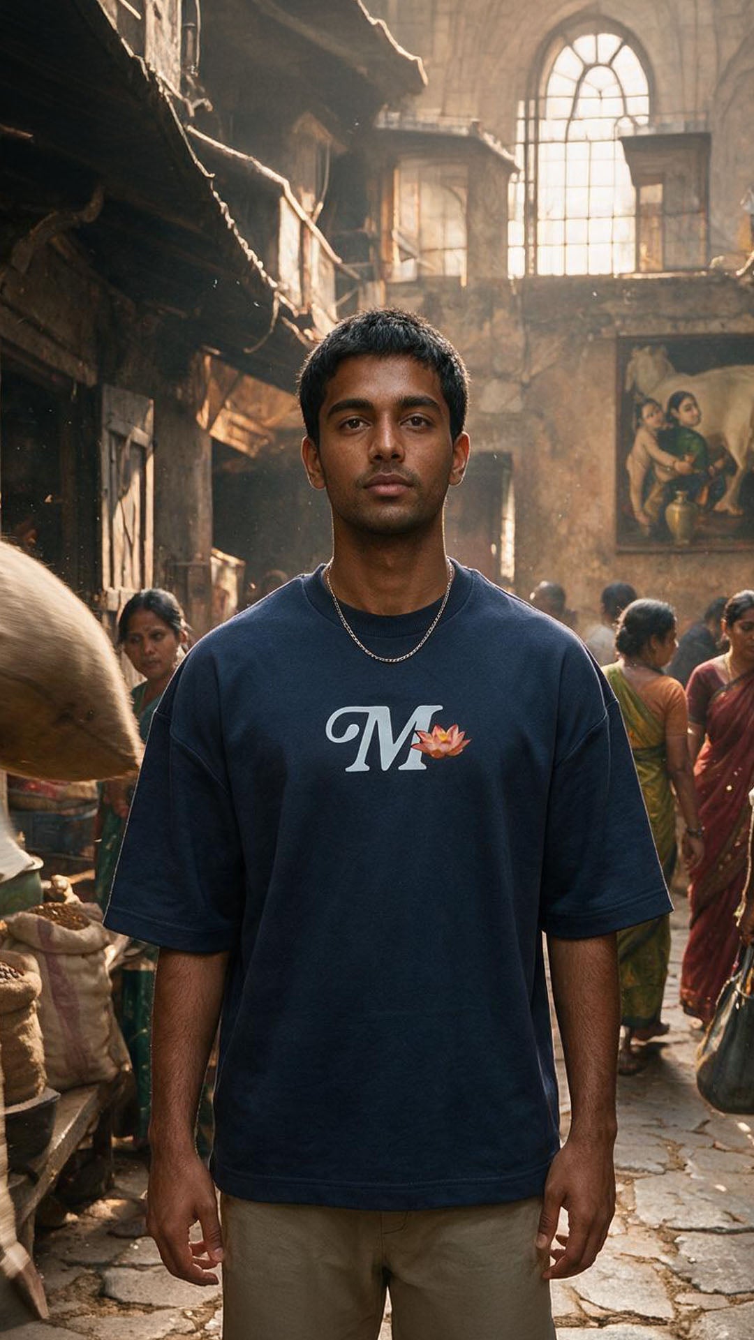 Lotus Loves Krishna | Super Oversized Tee