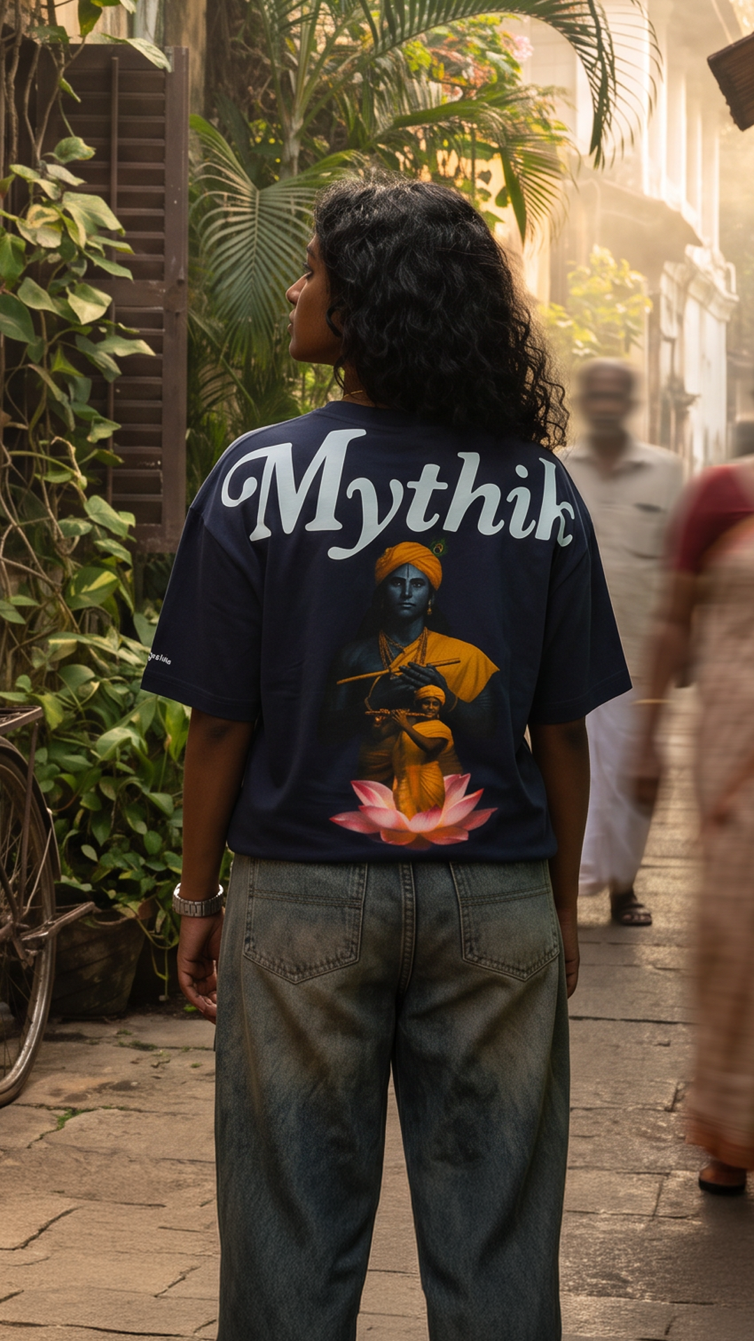 Lotus Loves Krishna | Super Oversized Tee
