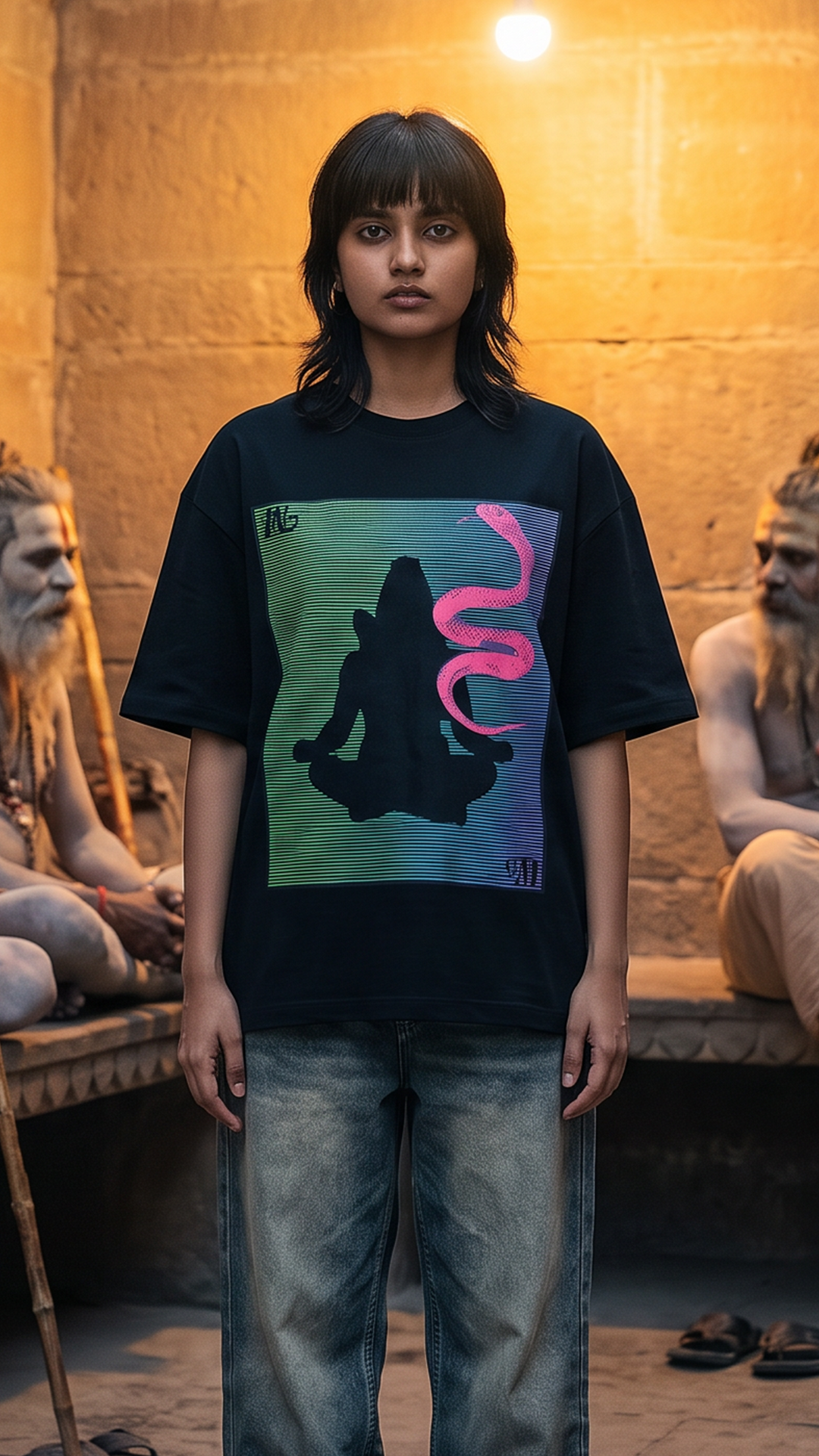 The Neon Shiva | Oversized Tee